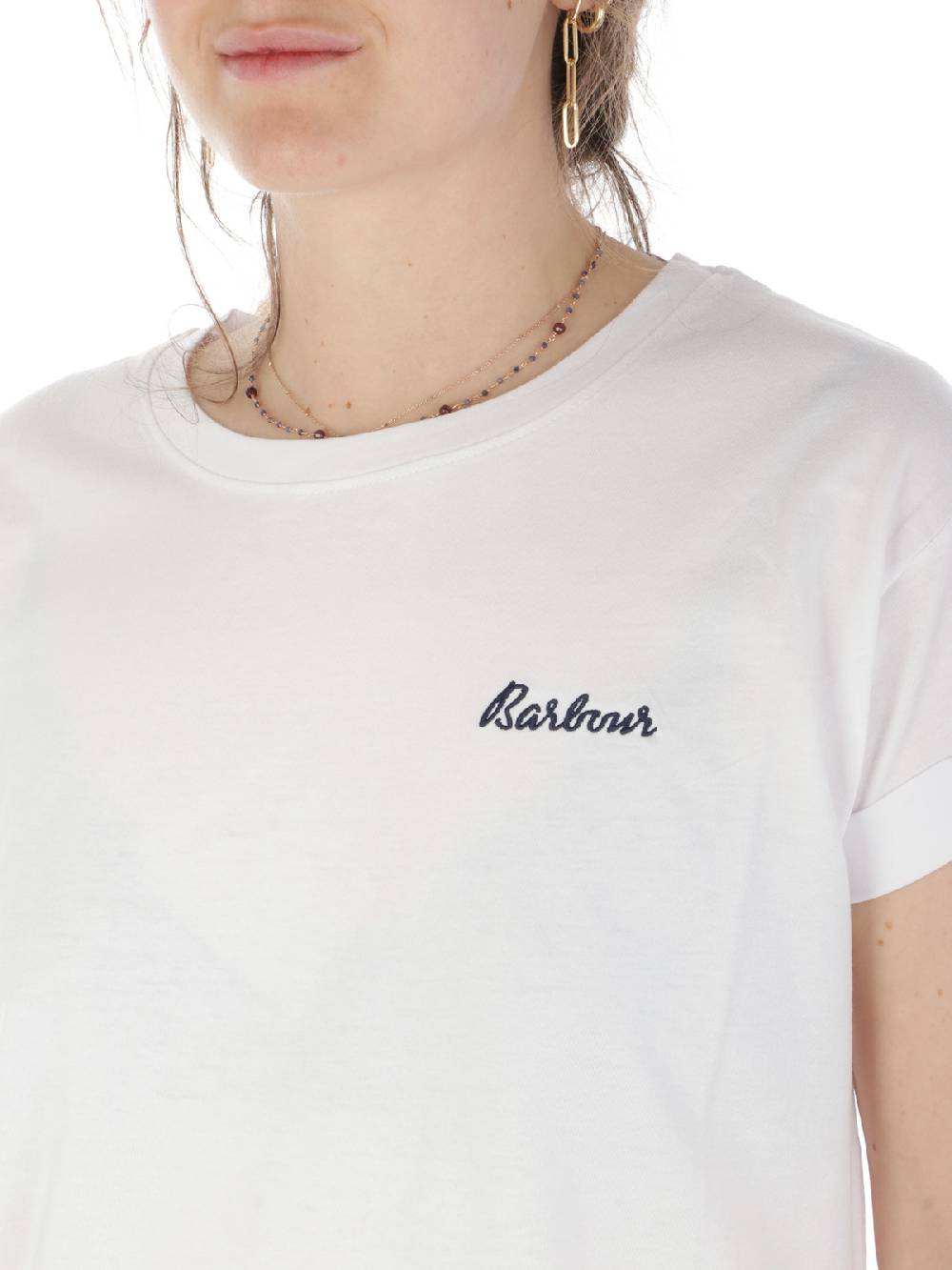 BARBOUR T-shirt Donna Kenmore In Cotone Consegna Veloce
