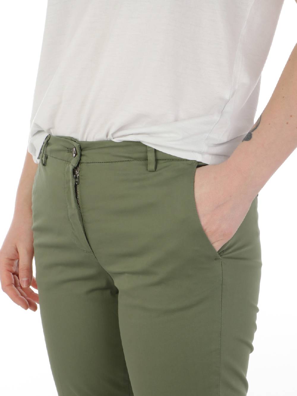 BRIGLIA 1949 Pantaloni Donna Nicole in Cotone Stretch Saldi Di Fabbrica