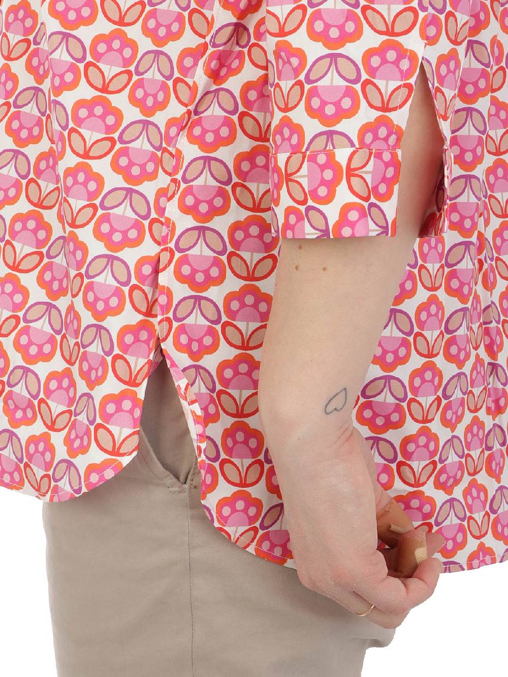 CALIBAN Camicia Donna A Fiori Stretch Italia