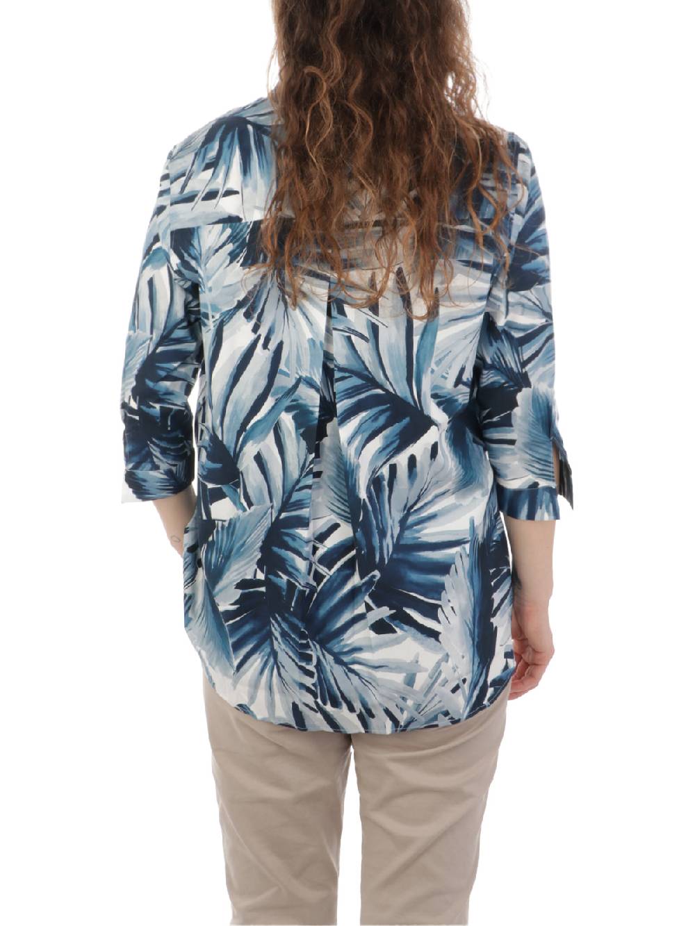 CALIBAN Camicia Donna A Fiori Stretch 2025