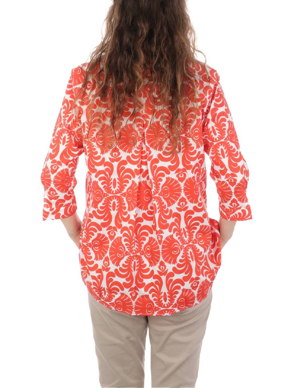 CALIBAN Camicia Donna A Fiori Stretch In Linea