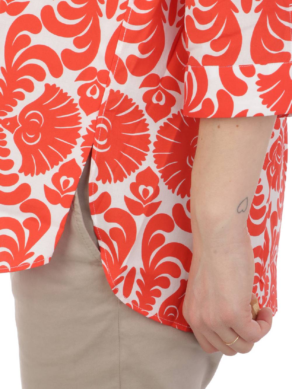 CALIBAN Camicia Donna A Fiori Stretch In Linea