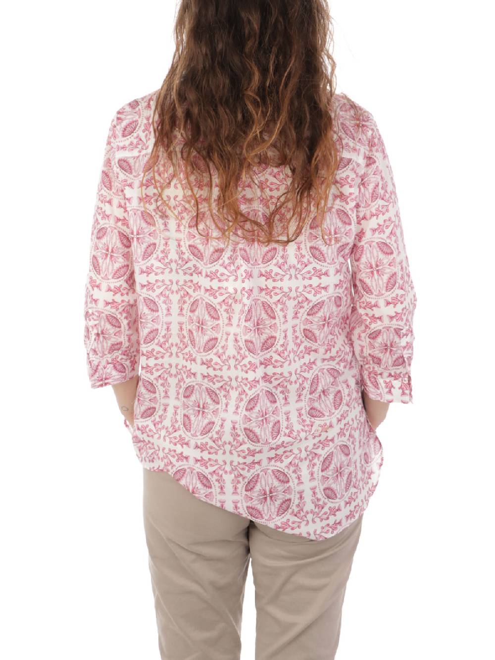 CALIBAN Camicia Donna In Cotone A Fiori Pezzi Unici