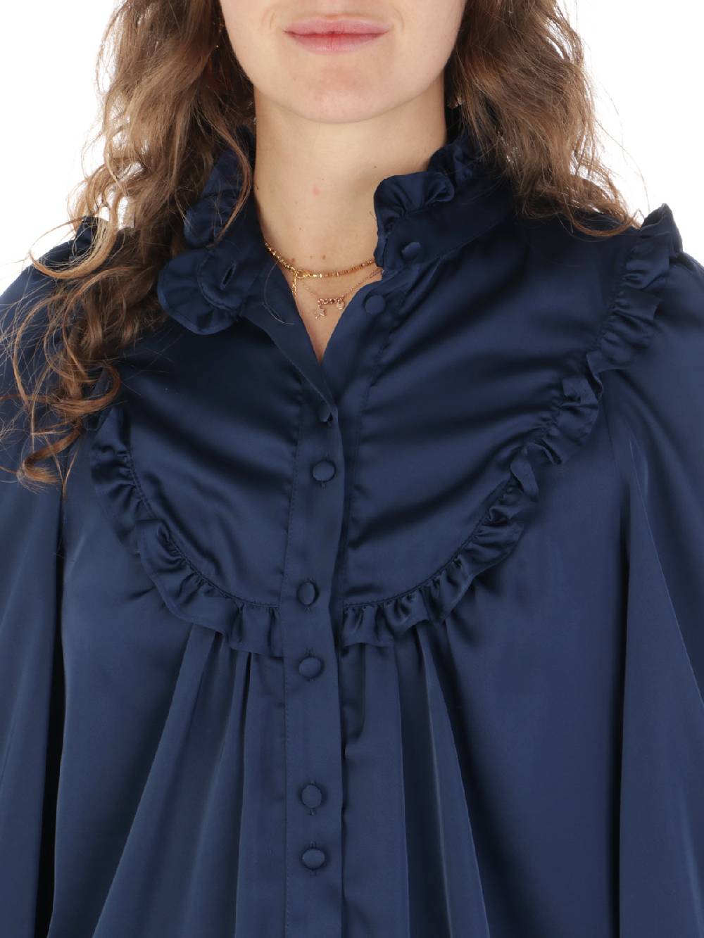 F.IT Camicia Donna con Rouches Negozi Online