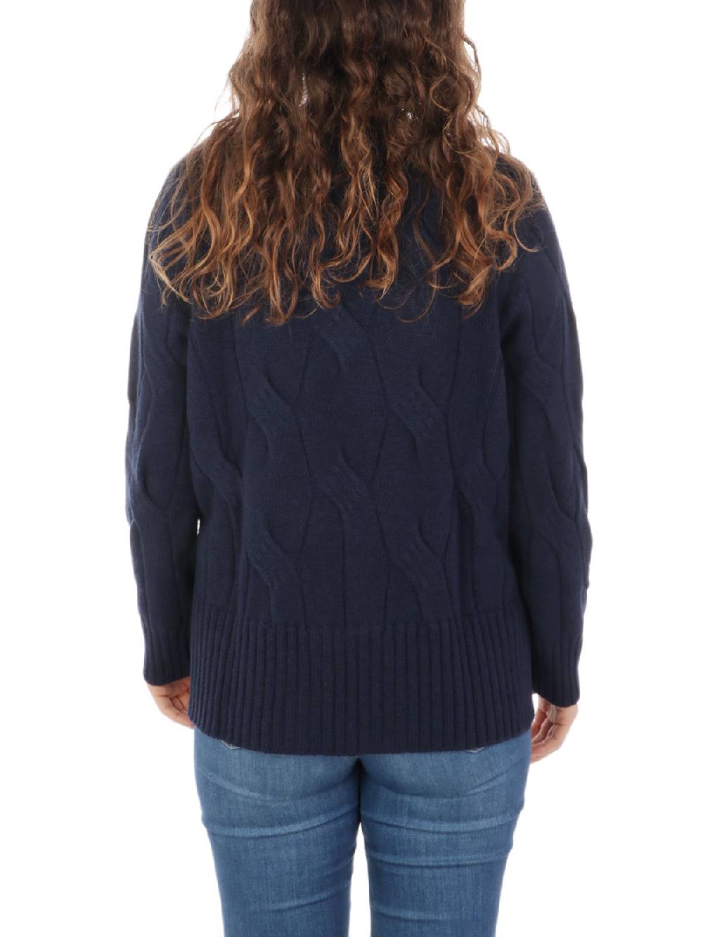 KANGRA Maglia Donna in Lana e Cashmere a Treccia Promozione Limitata