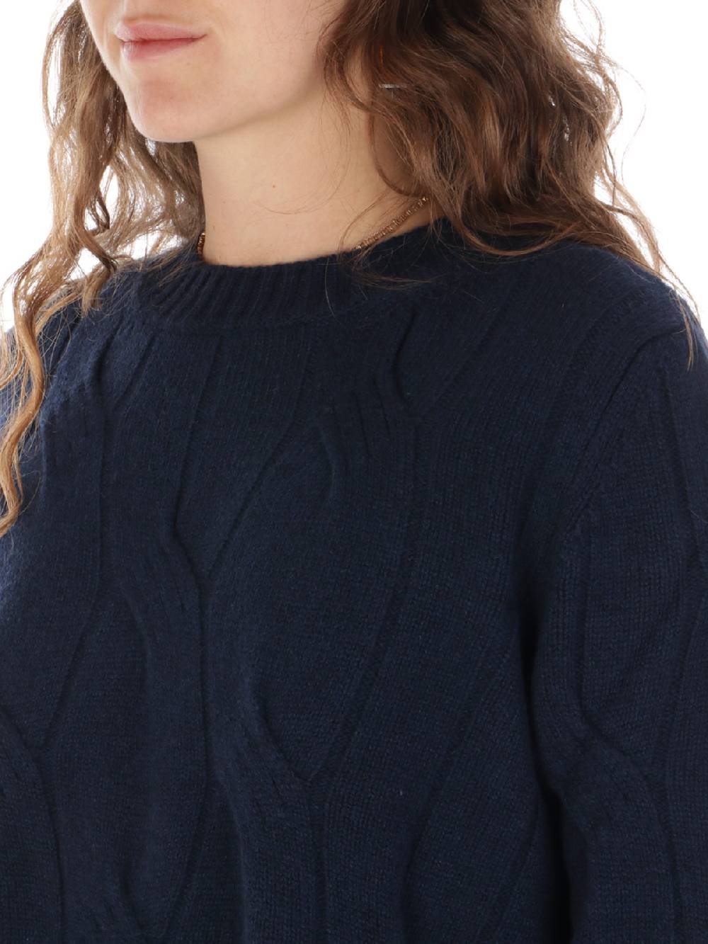 KANGRA Maglia Donna in Lana e Cashmere a Treccia Promozione Limitata