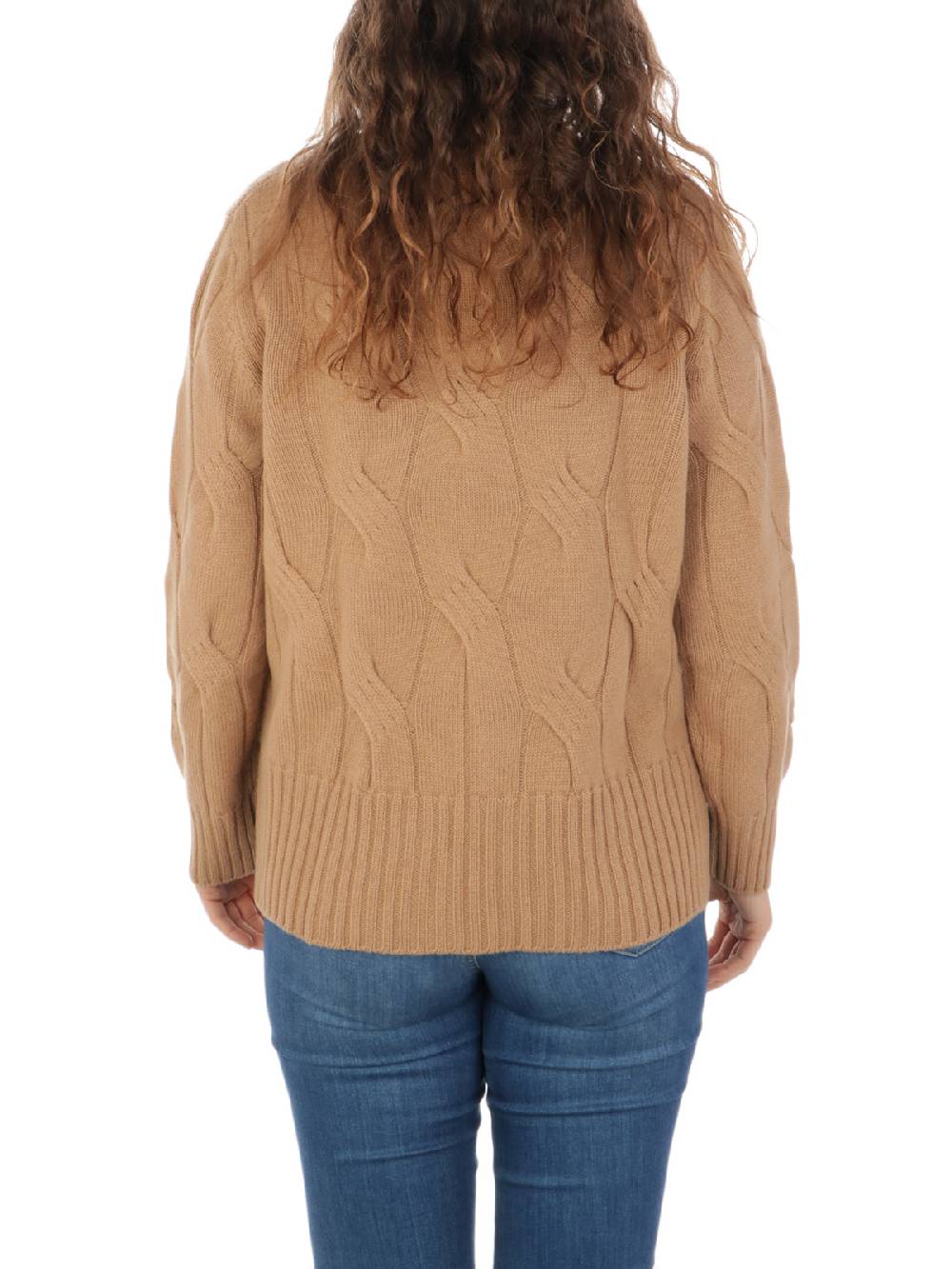 KANGRA Maglia Donna in Lana e Cashmere a Treccia Fino Al -60%