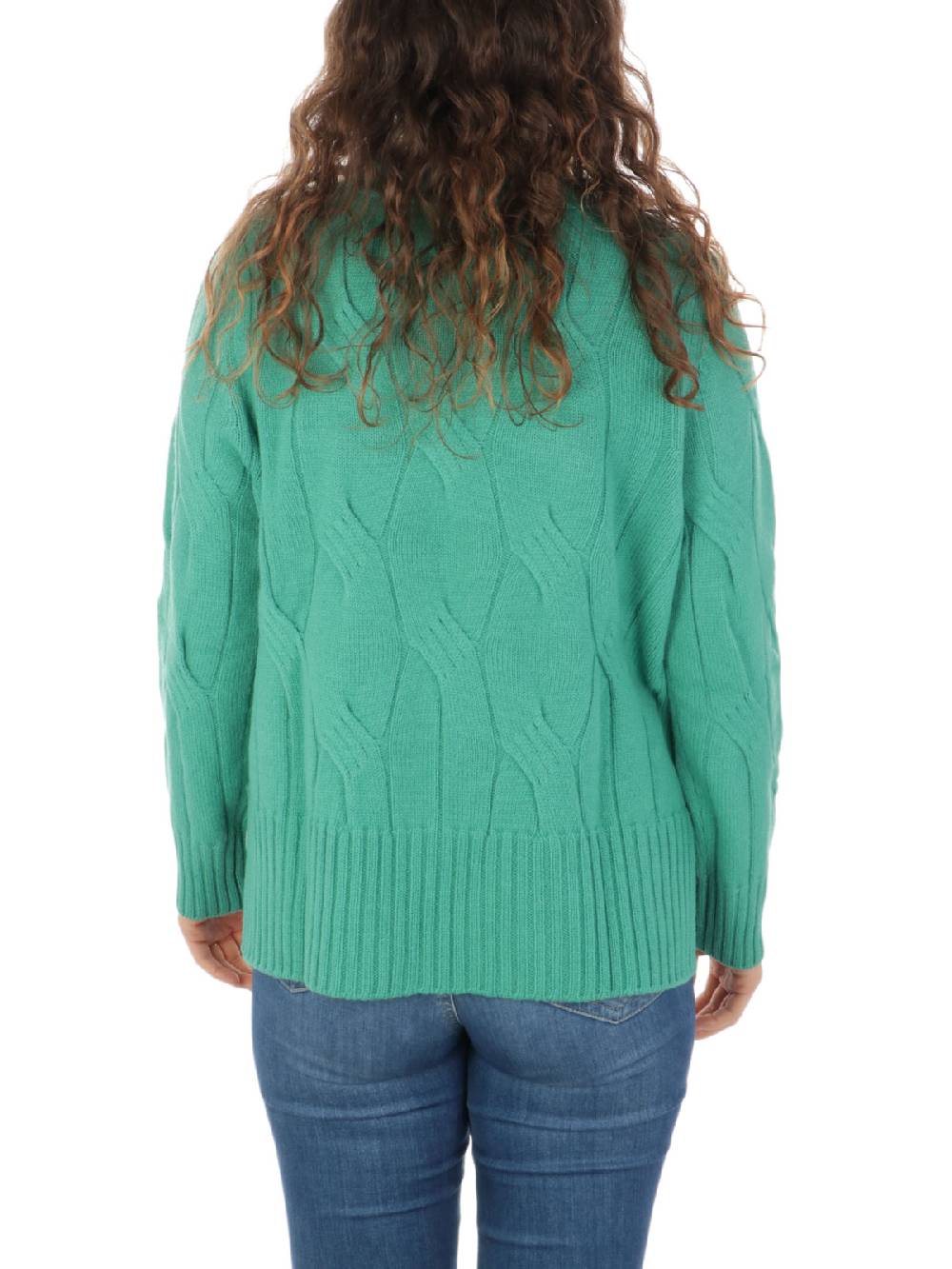 KANGRA Maglia Donna in Lana e Cashmere a Treccia Shopping Online