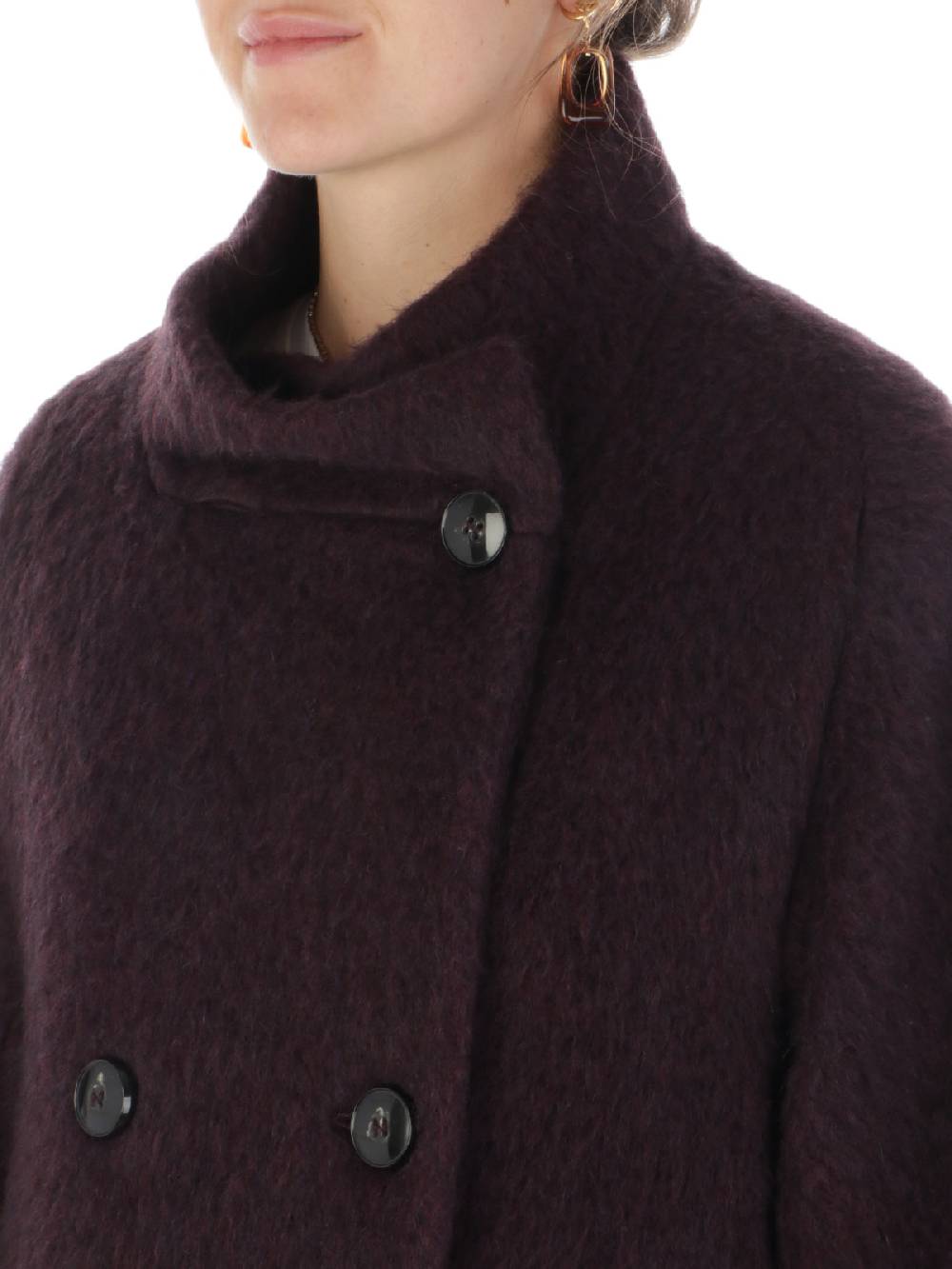 CINZIA ROCCA Cappotto Doppiopetto Donna a Collo Alto Promozione Limitata