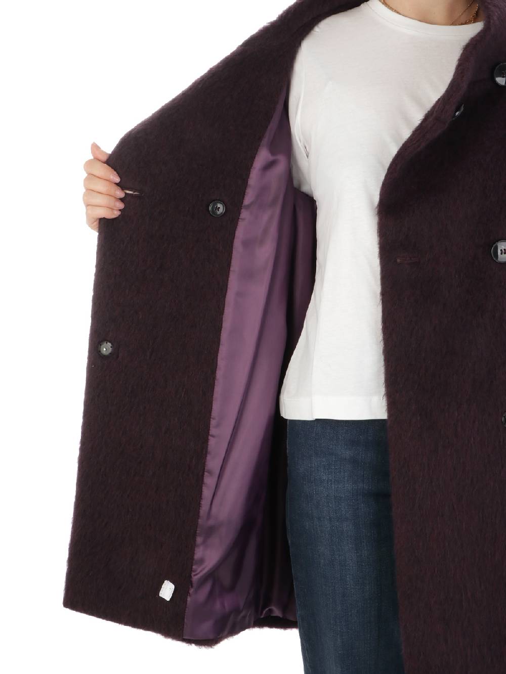 CINZIA ROCCA Cappotto Doppiopetto Donna a Collo Alto Promozione Limitata