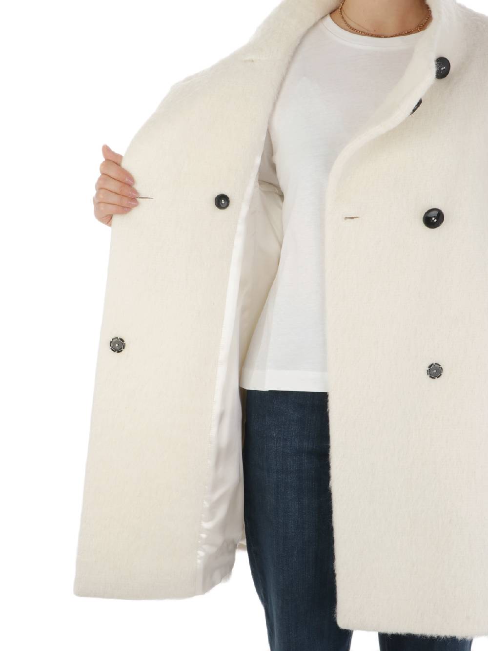 CINZIA ROCCA Cappotto Doppiopetto Donna a Collo Alto Fino Al -60%