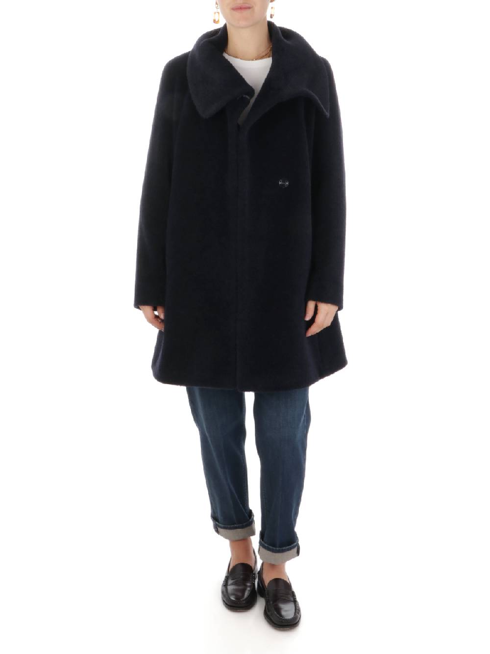 CINZIA ROCCA Cappotto Donna in Lana e Alpaca Affare Del Giorno