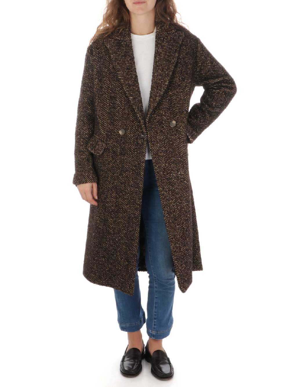 KILTIE Cappotto Donna Darrin Spigato Sottocosto