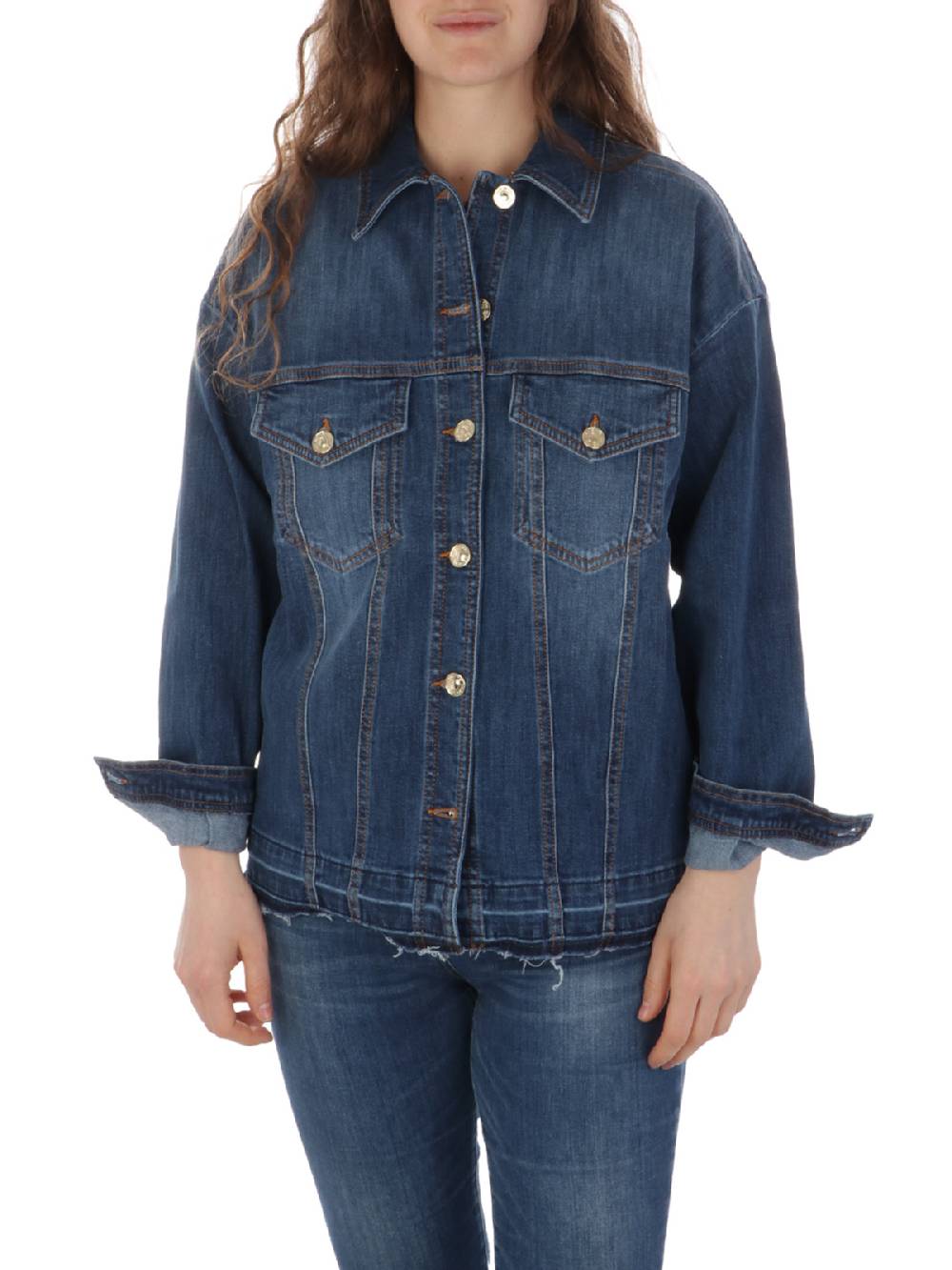 NENETTE Giubbotto in Jeans Donna Smith In Saldo