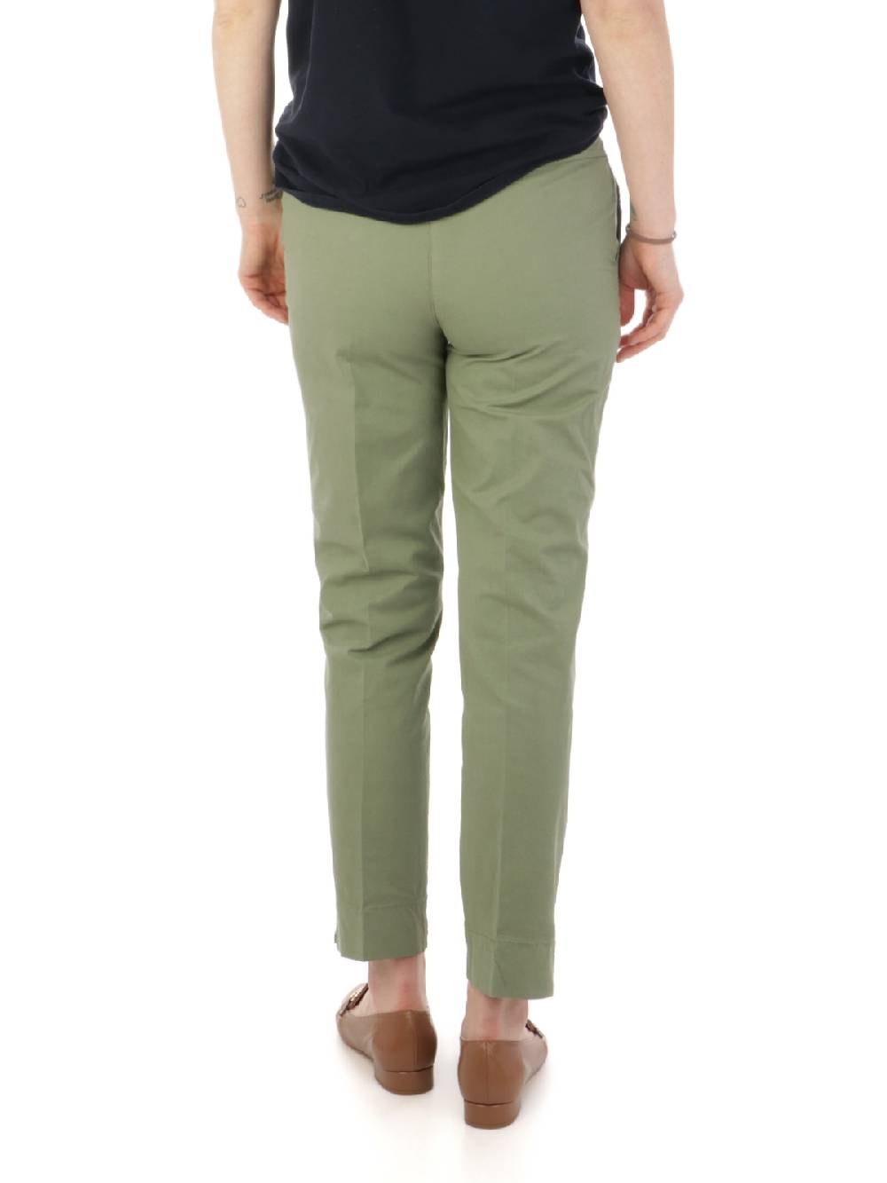 VIA MASINI 80 Pantaloni Chino Donna in Cotone Elasticizzato 2025