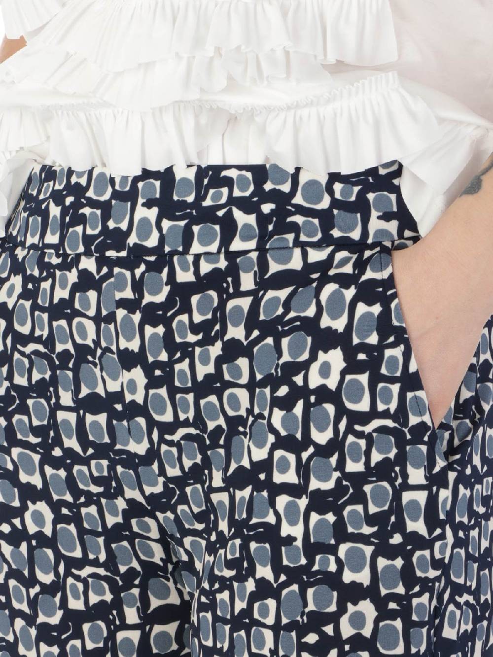 VIA MASINI 80 Pantaloni Donna Fanstasia in Viscosa In Linea