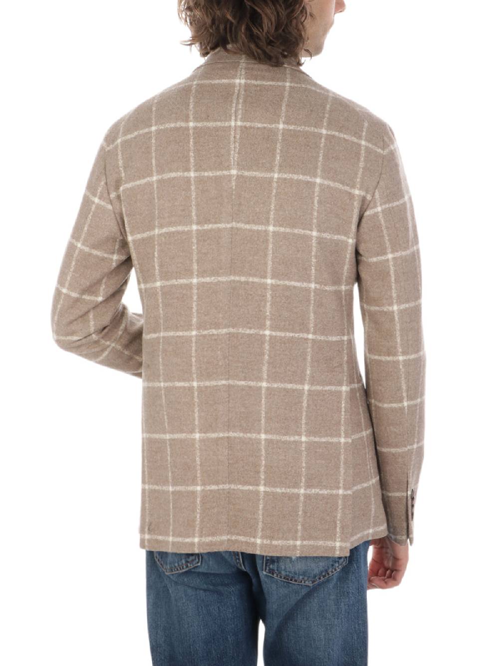 TAGLIATORE Giacca Uomo in Lana e Cashmere a Quadri Italia