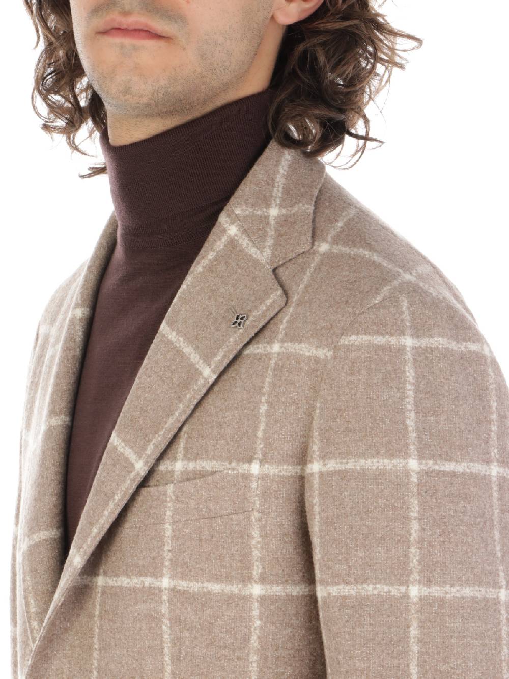 TAGLIATORE Giacca Uomo in Lana e Cashmere a Quadri Italia