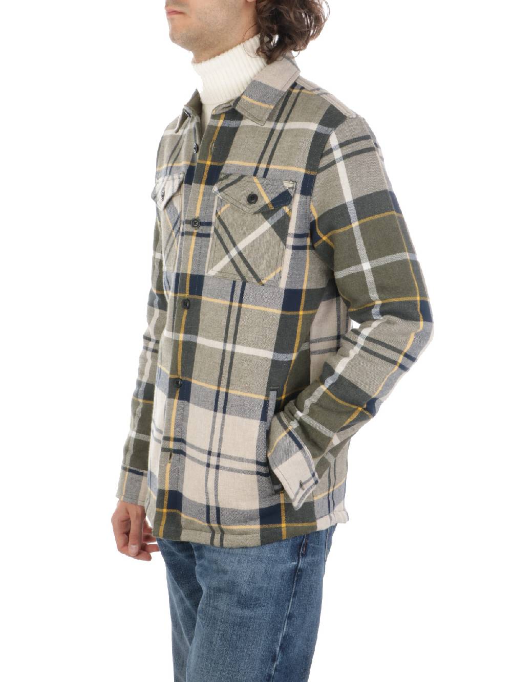 BARBOUR Overshirt Uomo Cannich in Cotone Nuovo