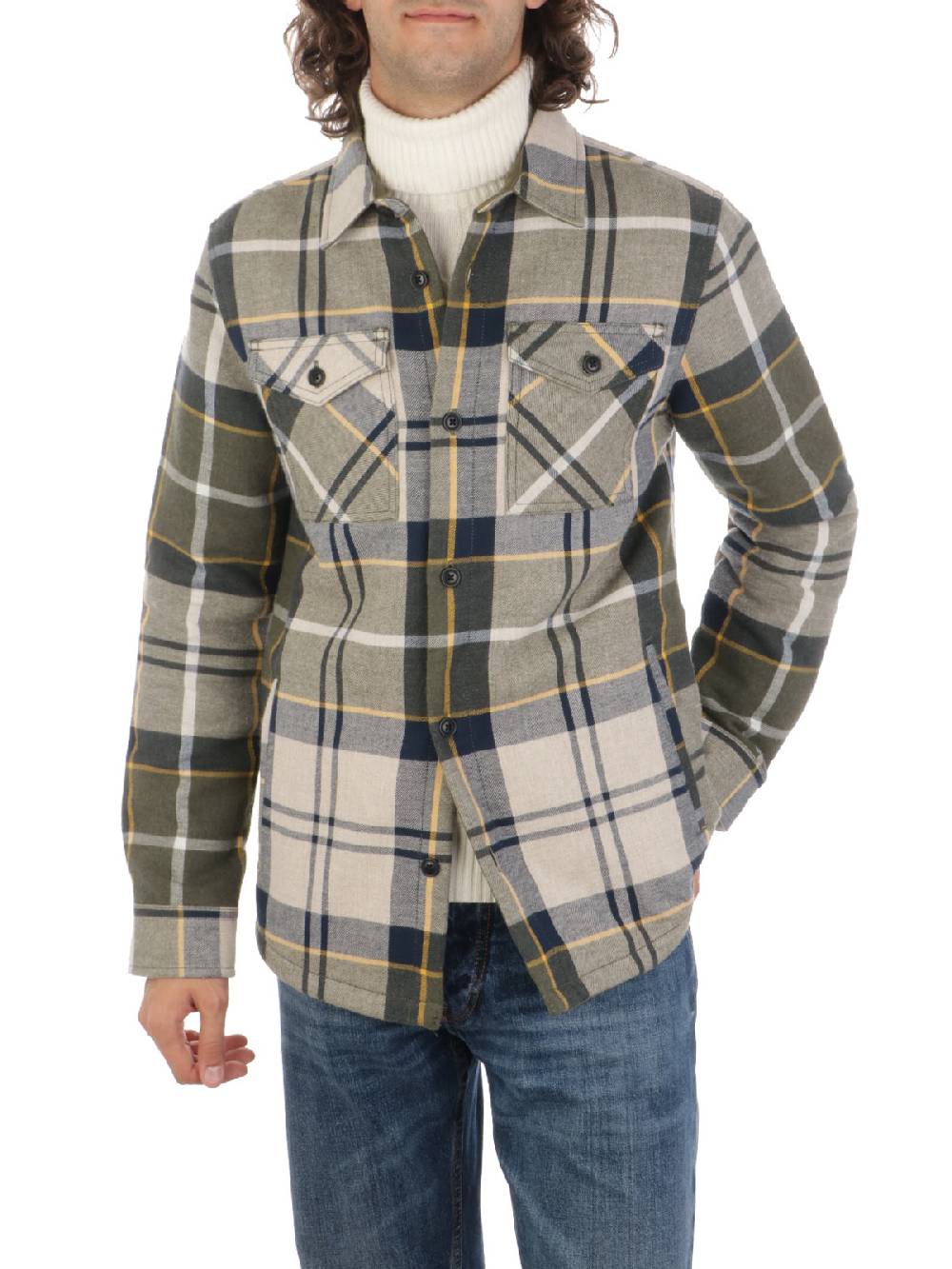 BARBOUR Overshirt Uomo Cannich in Cotone Nuovo