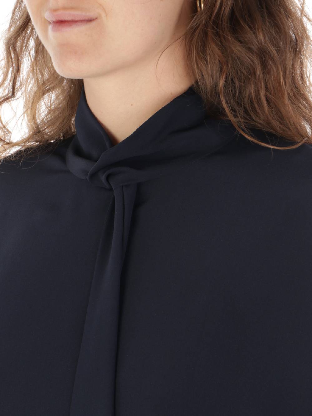 ASPESI Camicia Donna in Seta con Cravatta Consegna Veloce