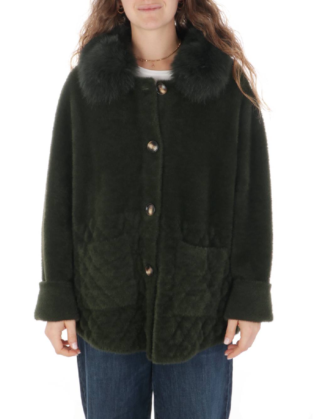 VLAB Giaccone Donna Tina in Ecopelliccia Fino Al -60%