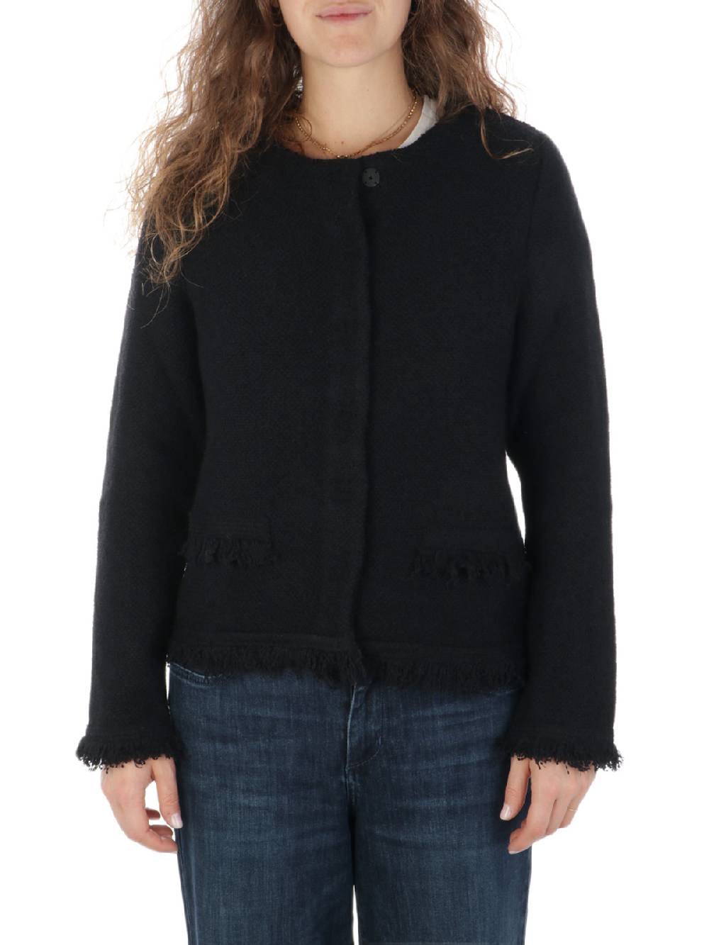 ANNECLAIRE Cardigan Donna con Frange Shopping Online