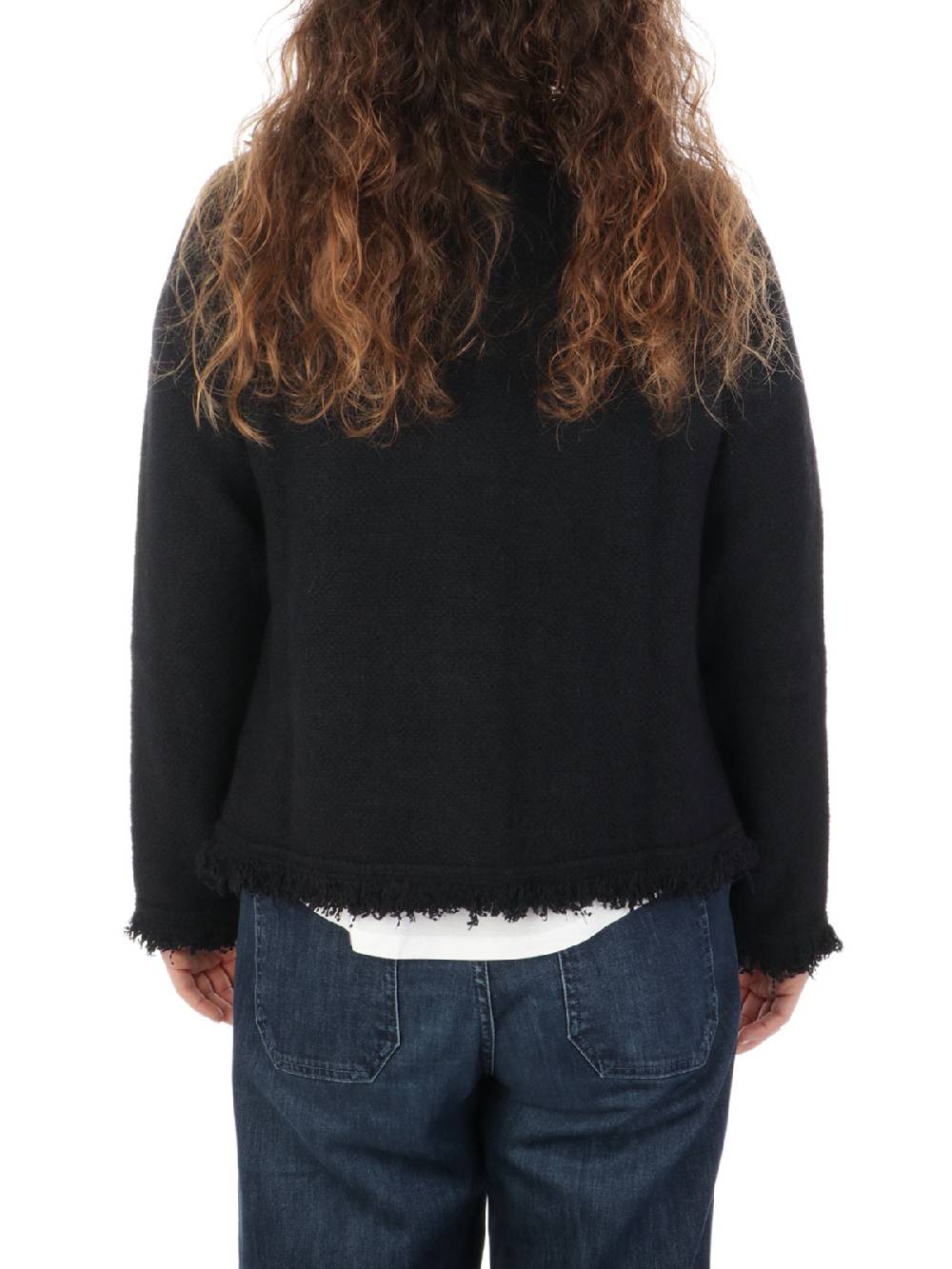 ANNECLAIRE Cardigan Donna con Frange Shopping Online