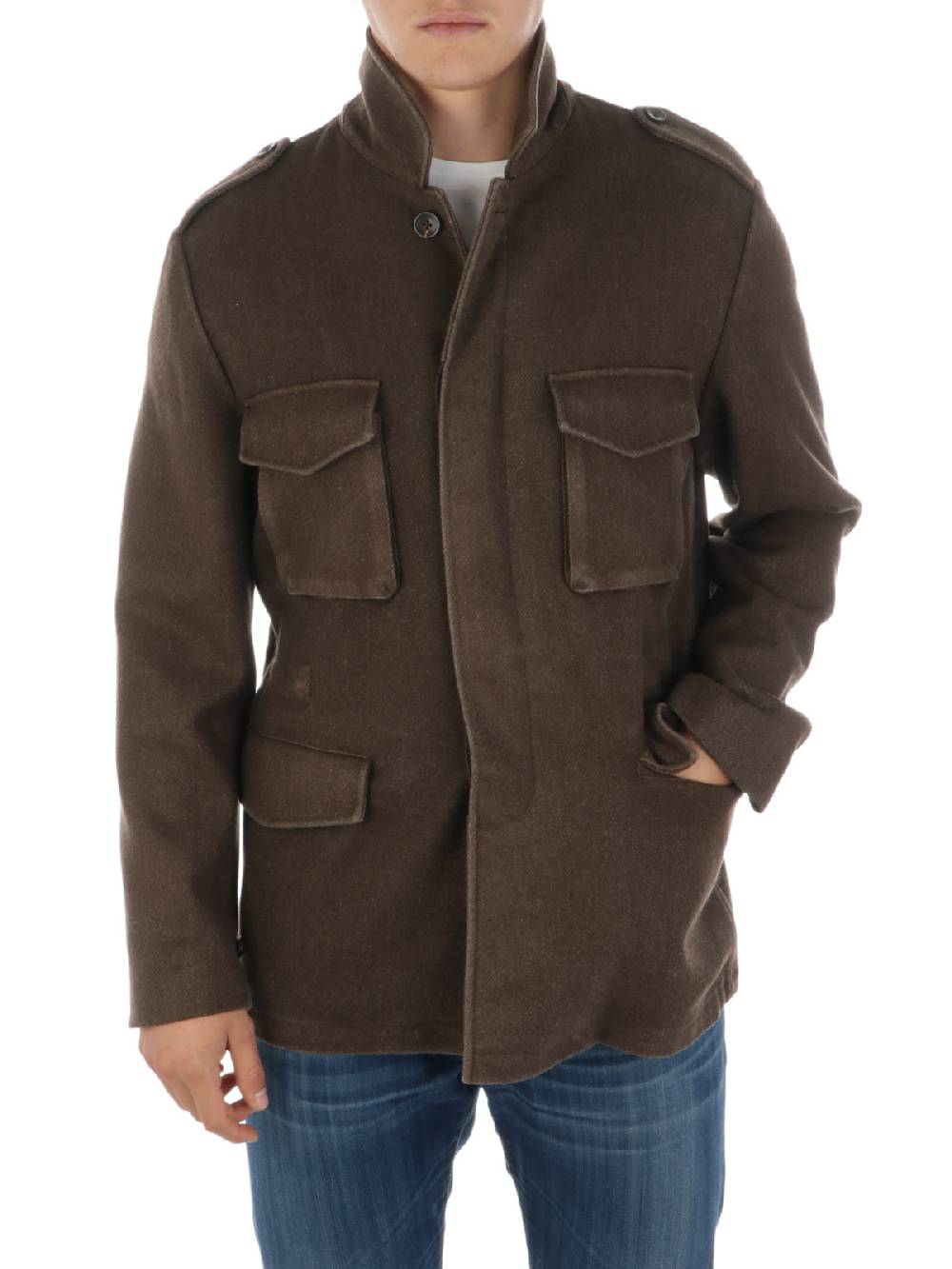 BOGLIOLI Field Jacket Uomo in Lana Ritorno libero