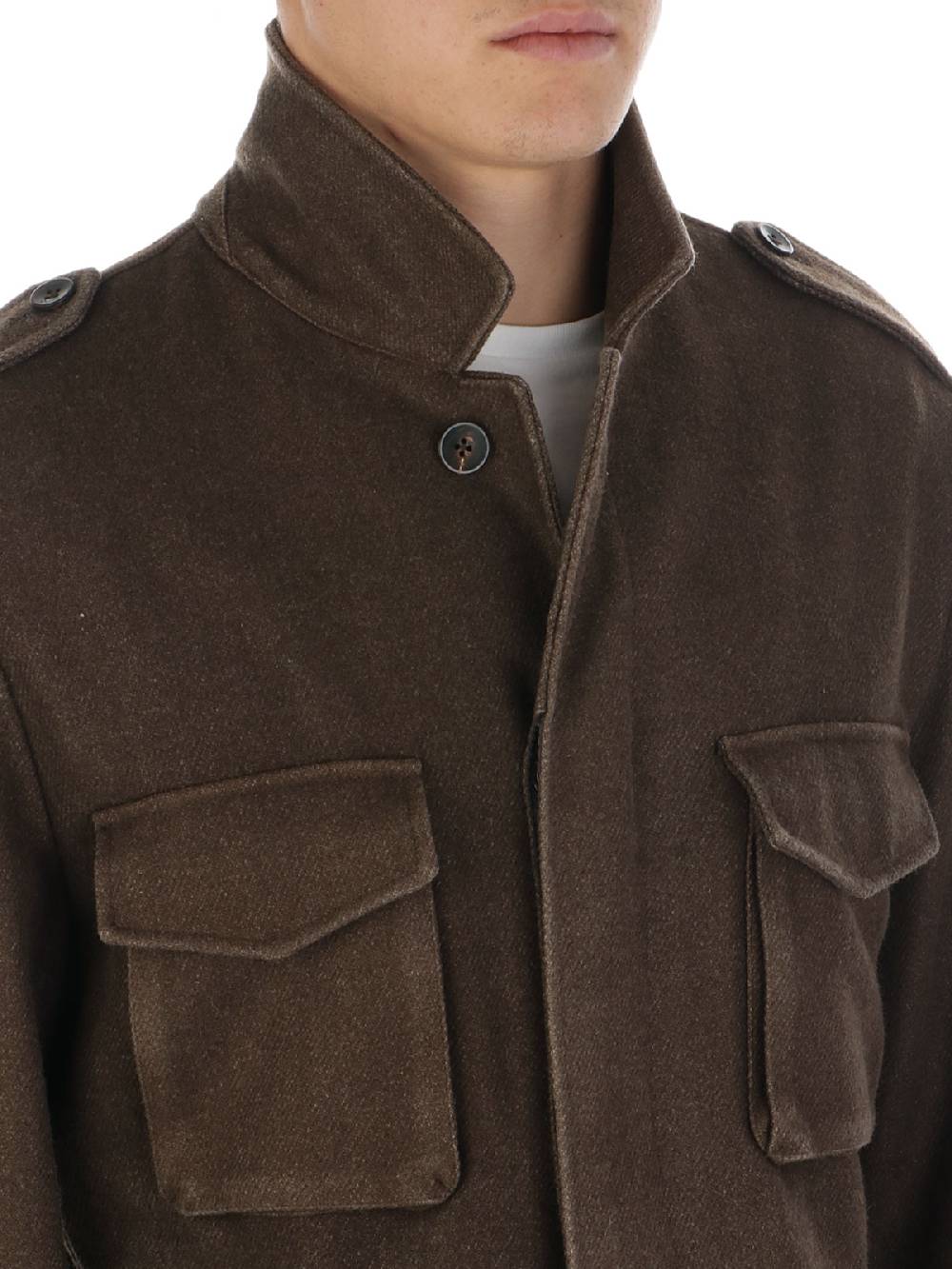 BOGLIOLI Field Jacket Uomo in Lana Ritorno libero