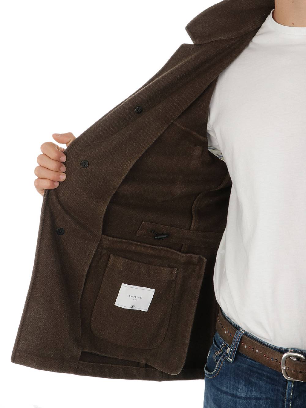 BOGLIOLI Field Jacket Uomo in Lana Ritorno libero