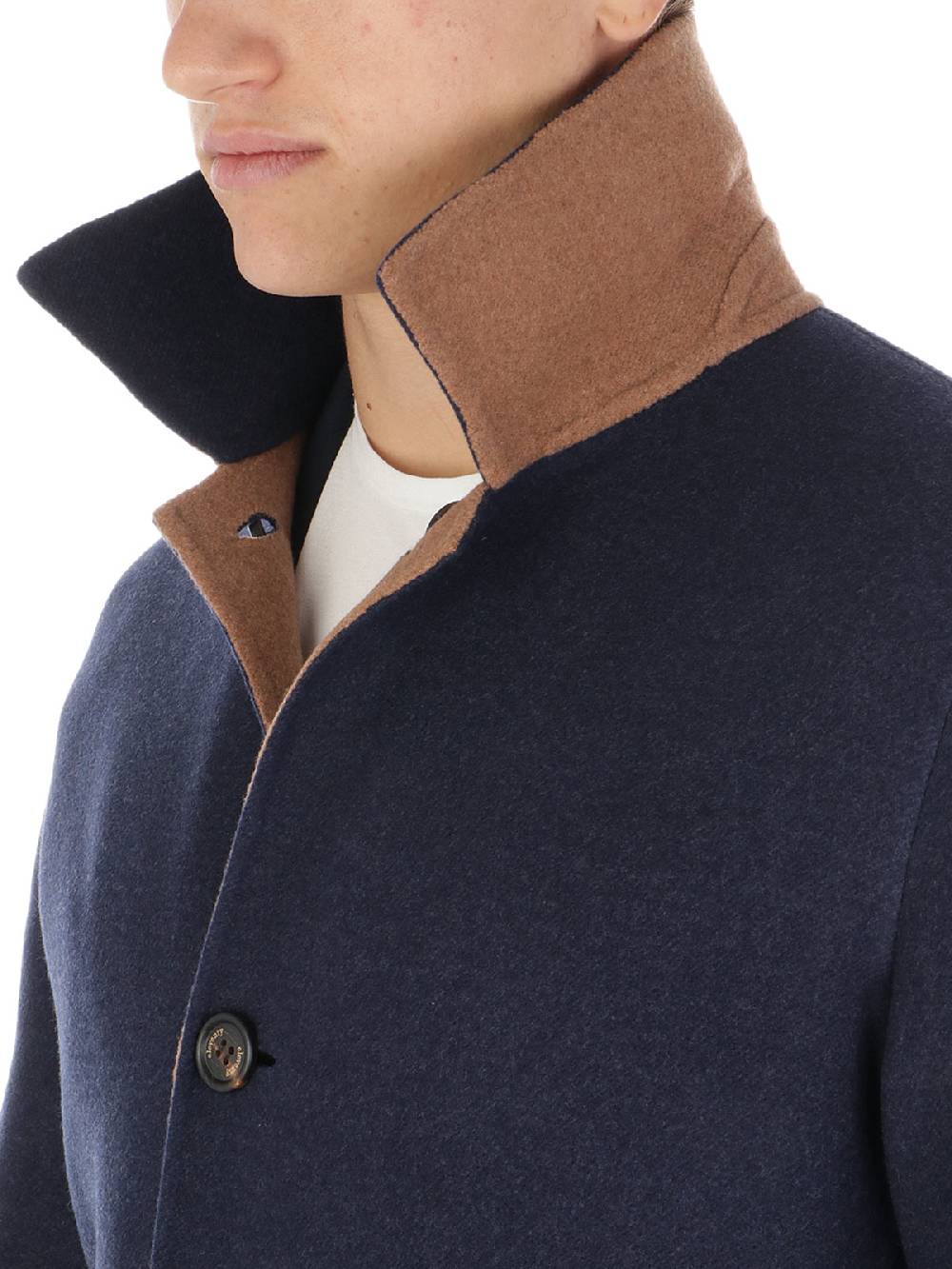 ELEVENTY Cappotto Uomo Reversibile in Lana Vergine Rilascio limitato