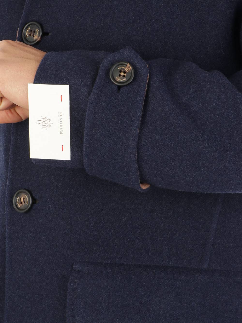 ELEVENTY Cappotto Uomo Reversibile in Lana Vergine Rilascio limitato