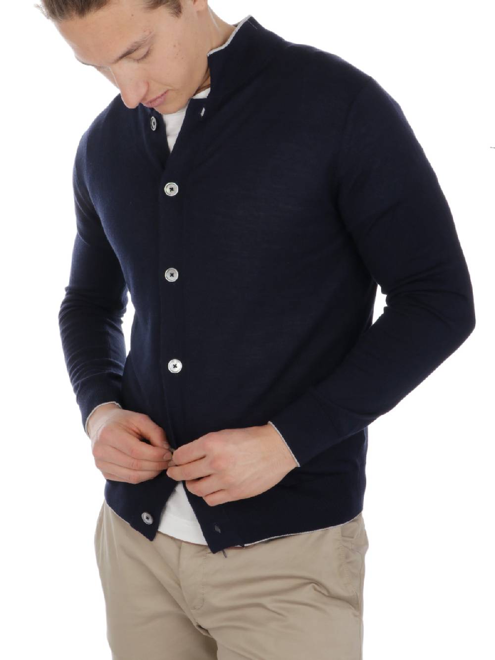 ELEVENTY Cardigan Uomo in Lana e Seta Only for today