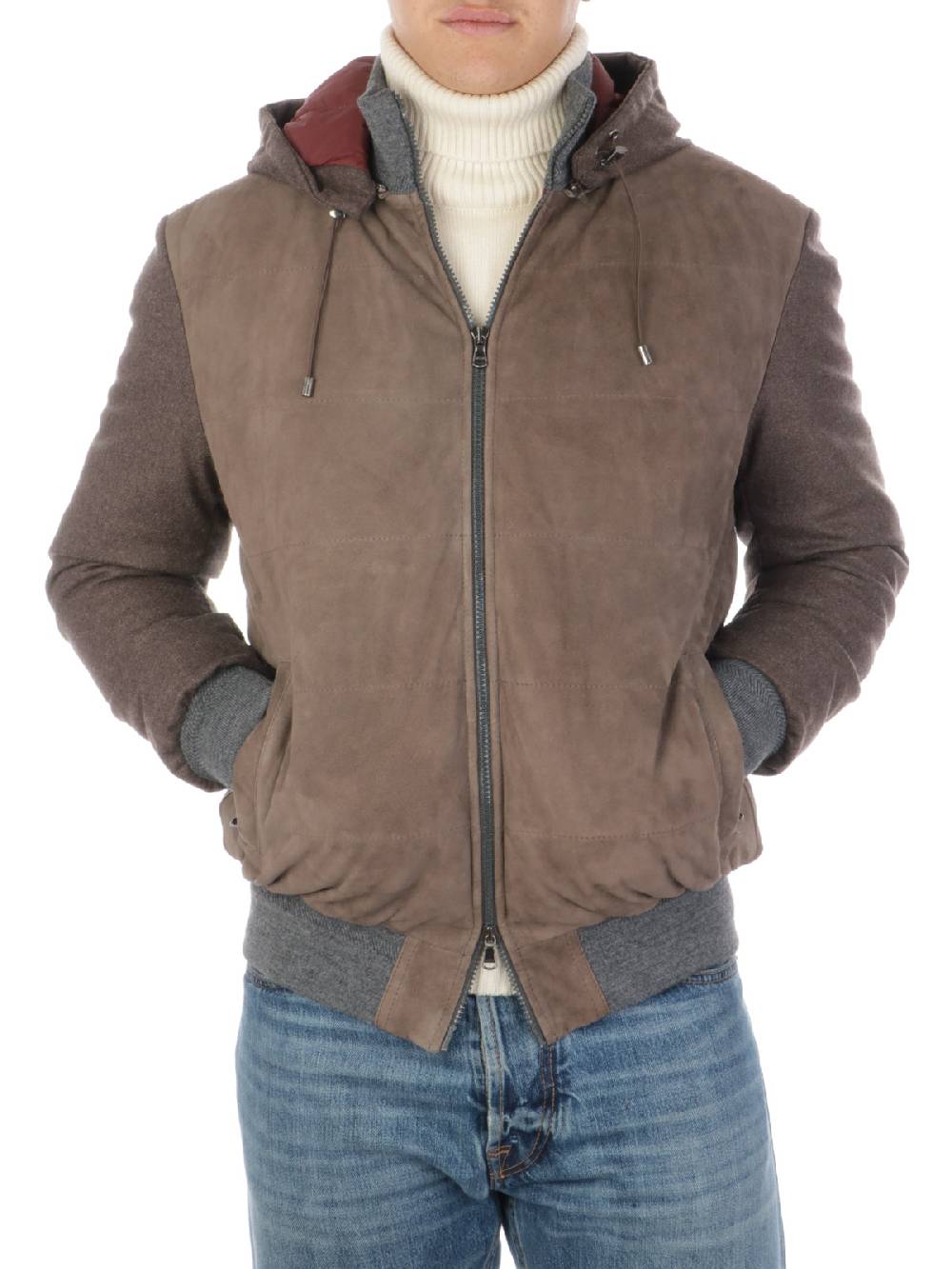 BARBA Bomber Uomo Imbottito con Cappuccio Hotsell