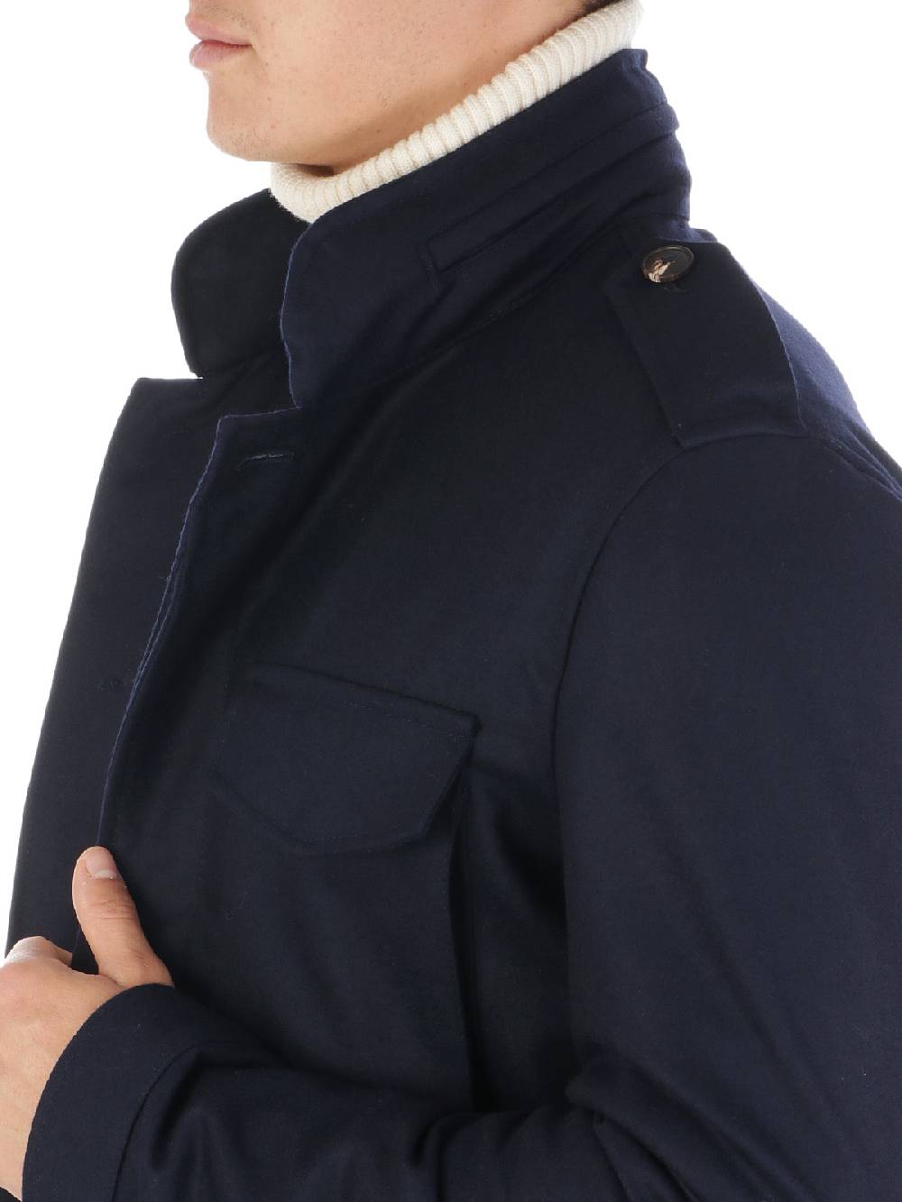 BARBA Field Jacket Uomo in Lana Vendite Flash