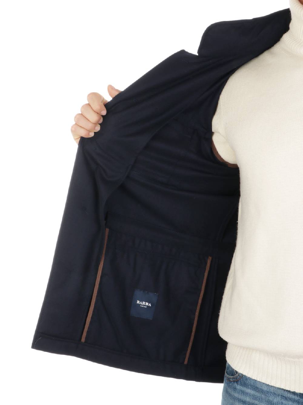 BARBA Field Jacket Uomo in Lana Vendite Flash
