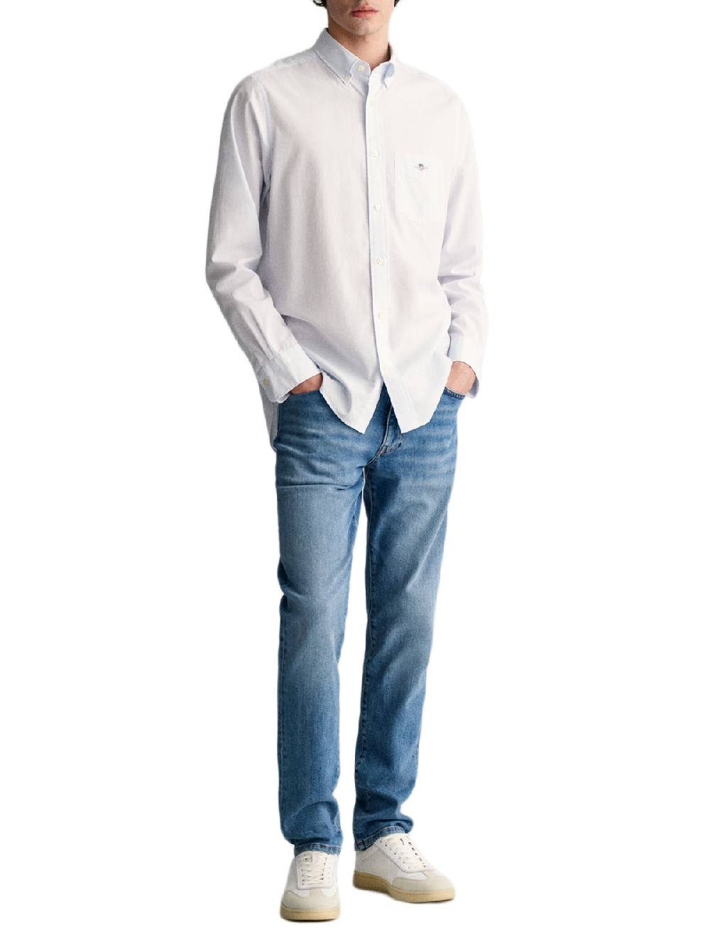 Gant Reg Poplin Banker Shirt Offerta per la Festa della Mamma