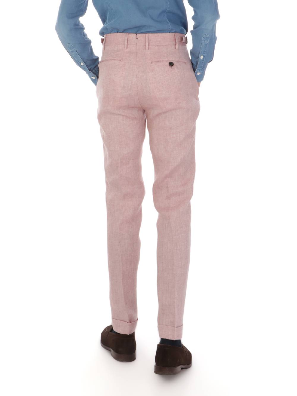 BERWICH Pantalone Uomo Retrolong in Lino Esporta salva