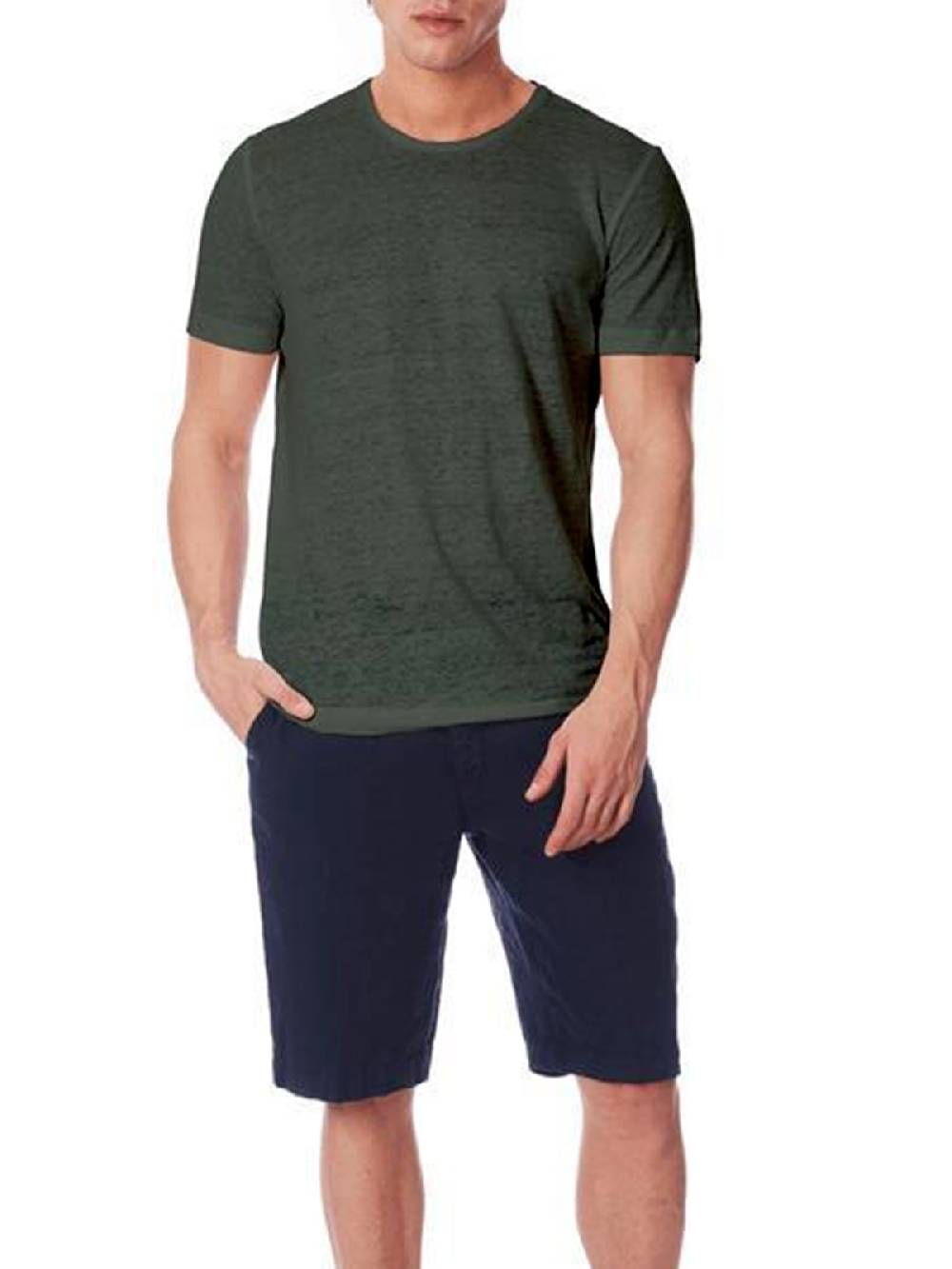 ZEYBRA T-shirt Uomo In Lino Vendita Economica