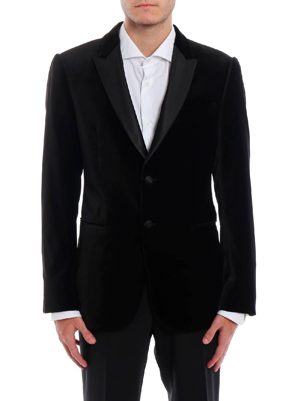 EMPORIO ARMANI Blazer Uomo in Velluto Online Outlet
