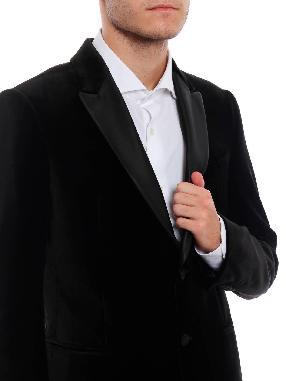 EMPORIO ARMANI Blazer Uomo in Velluto Online Outlet