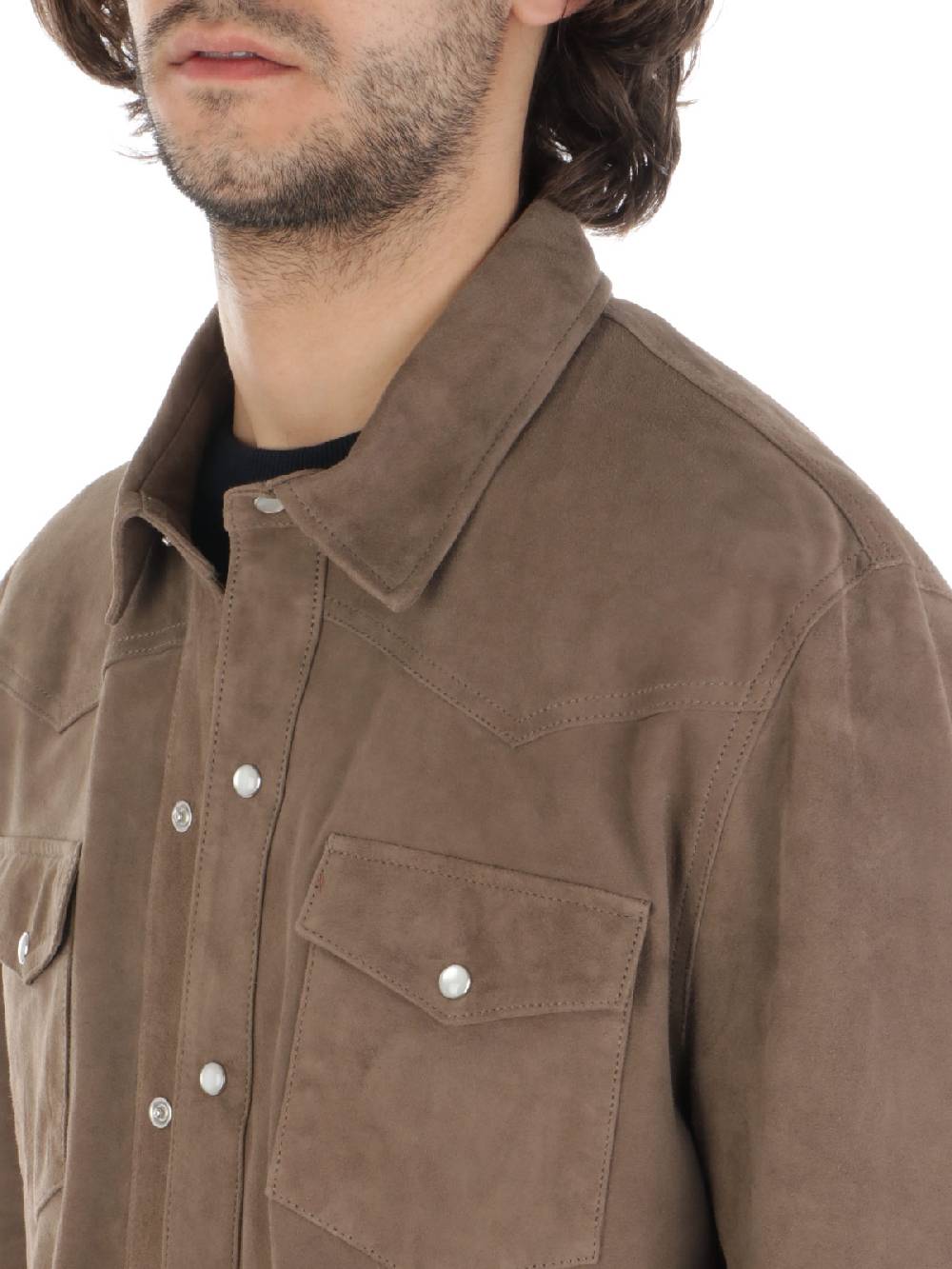PROLEATHER Giacca Camicia Uomo in Suede Discount Store per i nuovi prodotti