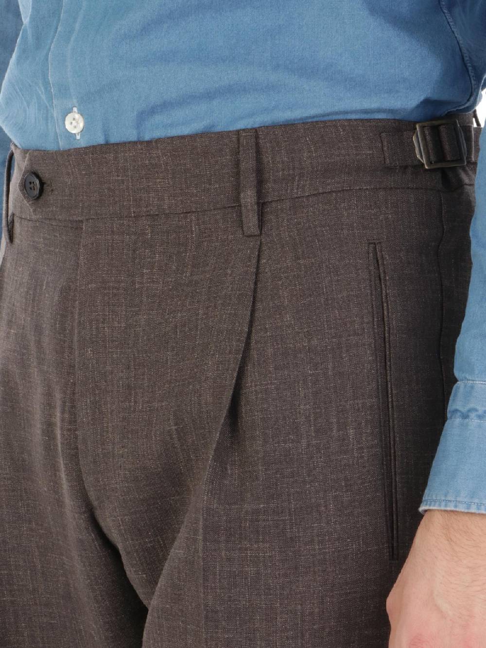 BERWICH Pantalone Uomo Vulcanoz Loro Piana Spedizione Gratuita