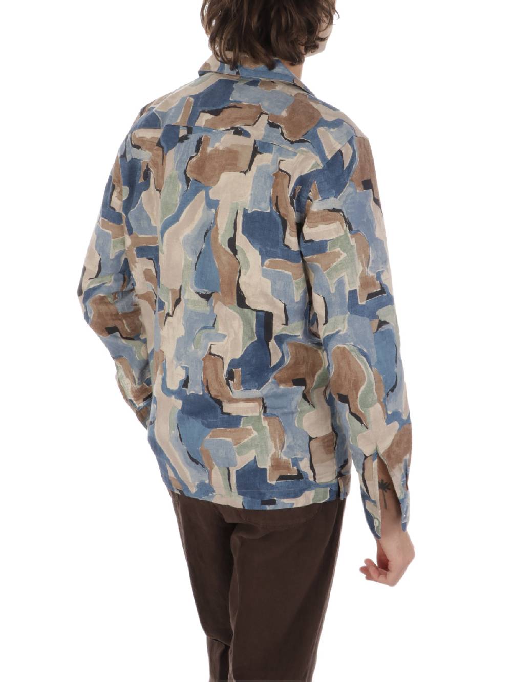 ALTEA Camicia Uomo Fantasia In Lino Fornitura limitata