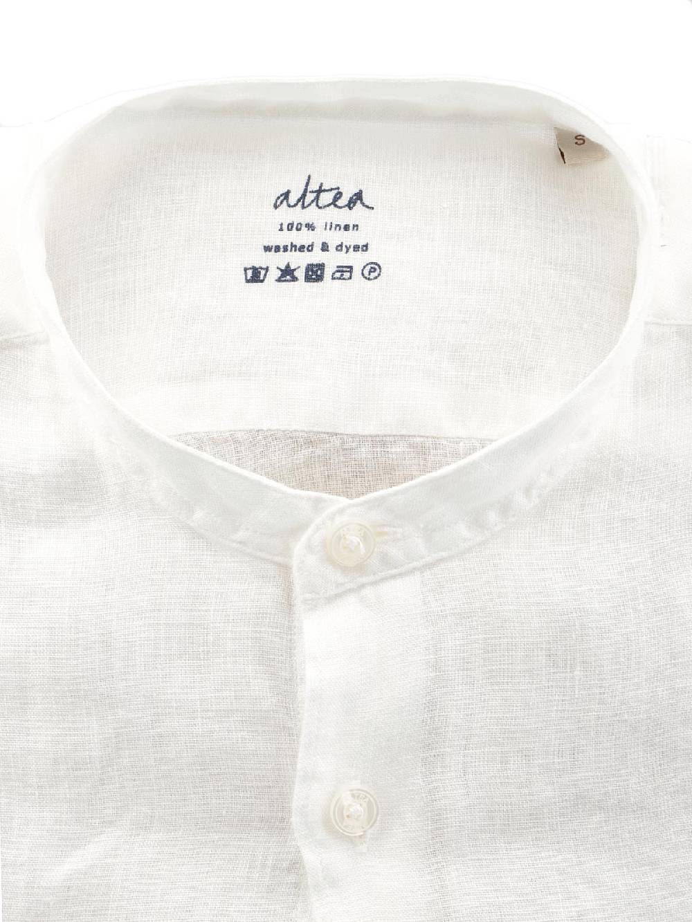 ALTEA Camicia Uomo Coreana In Lino Tinto In Capo Black Friday