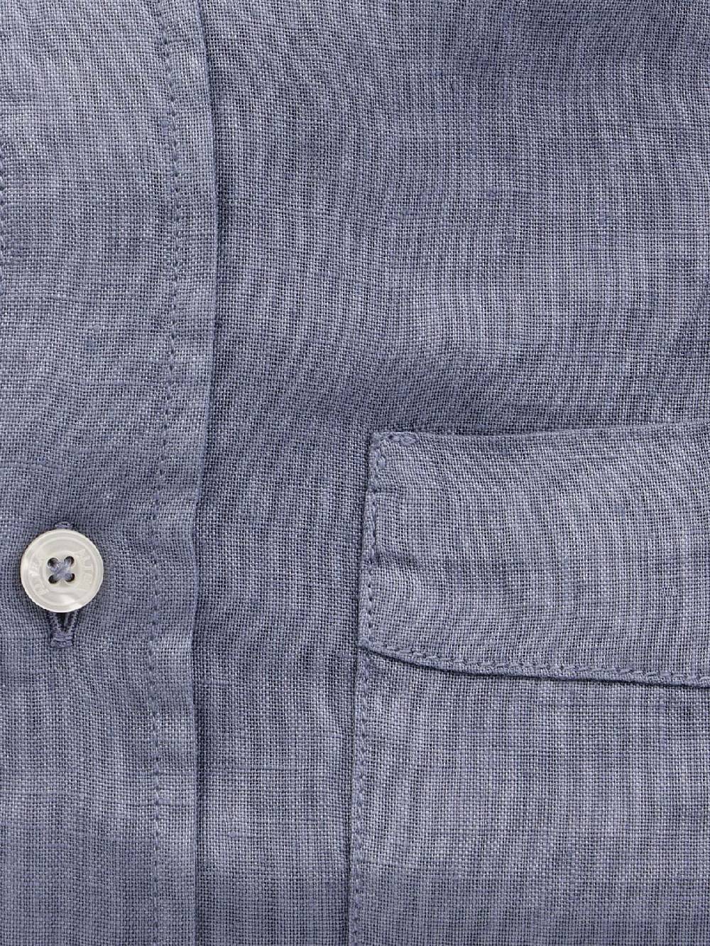 ALTEA Camicia Uomo In Lino Tinto In Capo Offerta natalizia