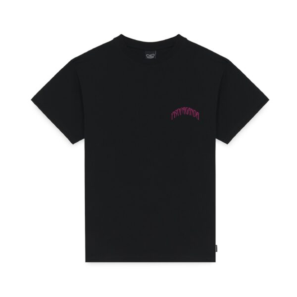 Propaganda Triangle Web T-Shirt – Black Vendita Calda