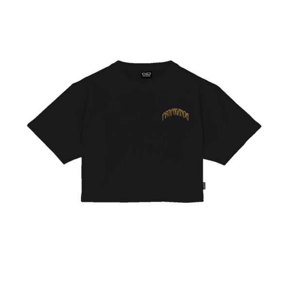 Propaganda Triangle Jaguar Croptop Tee – Black Fino Al -60%