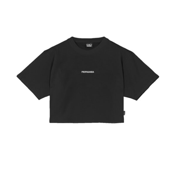 Propaganda Women Ribs Croptop Tee – Black Saldi